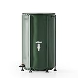 Wiltec Récupérateur d'eau de pluie pliable de 250 l