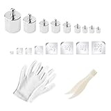 17 pièces de poids en grammes, 10 mg à 100 g, poids