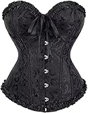 Noir Corset Bustier Femme Sexy Top Gothique Dentelle