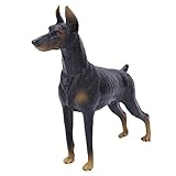 Solide Simulation Noir Doberman Modèle, En Plastique