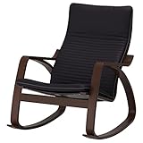 Ikea POÄNG Fauteuil à bascule Marron/noir, Fauteuil
