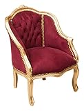 Biscottini Fauteuil Style Baroque 80x63x57 cm | Patriculaire