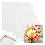 Lot de 6 toiles à peindre - 10 x 10 cm/15 x 15 cm/20