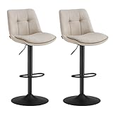 VASAGLE Tabourets de Bar, Lot de 2, Chaise de Cuisine,