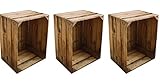 teramico© Caisses en bois vintage rustiques 50x40x30cm