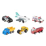 Battat BT2706Z Véhicules en Bois - Voiture de Police,