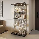 Vitrine en Verre avec Led,Armoire Vitrine Pour Collection