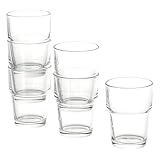 Ikea REKO Lot de 6 barres empilables en verre transparent