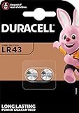 Duracell LR43 Pack de 2 Piles Argent