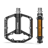 CXWXC Pédales de vélo avec réflecteurs CNC 9/16" -