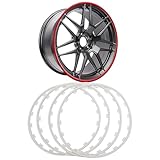 QIeAny 4 anneaux de protection pour jantes de voiture,