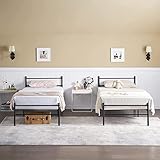 FetiNes Pack de 2pcs Lit Simple en Métal, Lit 1 Personnes,