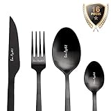 Zinello Design – Ménagère de Couverts Inox Noirs Mats