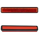 2 pièces 108 x 18 x 10 mm Moto vélo E4 réflecteur Rouge