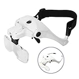 Bysameyee Loupe avec lumière pour travail étroit, visière