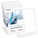 CECOLIC Lot de 6 supports de panneau en acrylique transparent,