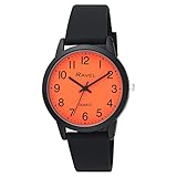 Ravel - Montre unisexe en silicone avec boîtier noir