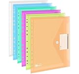 12 pochette plastique A4 classeurs et chemises, 6 couleurs