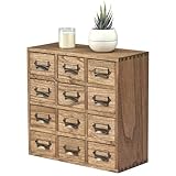 KIRIGEN Cabinet de rangement en bois - 12 tiroirs -