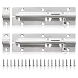 Lyeteung Lot de 2 loquets coulissants en acier inoxydable