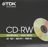 TDK CD-RW 80 min 4-12x 1 paquet