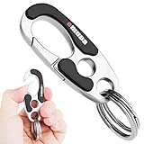 TIESOME Porte-clés de voiture en métal avec mousqueton,