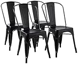 Amazon Basics Lot de 4 chaises de salle à manger en