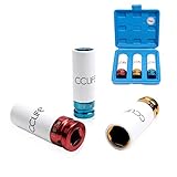 CCLIFE 3 pièces Jeux de douille a choc 1/2',17-19-21mm