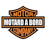 Autocollant motard à bord Harley Davidson