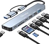 Hub USB C 3.0, adaptateur multiport 8 en 2 avec lecteur