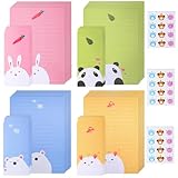 inodiref Lot de 24 feuilles de papier à lettre et 12