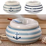 Cendrier tempête Ø 11,5 cm - Céramique blanche et noire