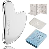 Rena Chris Gua Sha Visage, Gua Sha Acier Inoxydable,Guasha