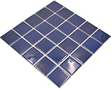Mosaïque pour carrelage Uni Bleu cobalt brillant Céramique