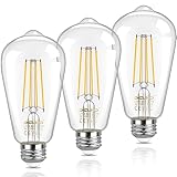 DiCUNO Ampoule LED E27 Vintage blanc chaud 2700K, 6