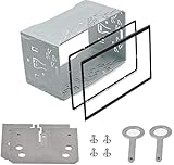 Voarge Châssis de radio de voiture universelle, 2 cages