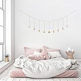 OCIOLI Guirlande de phases de lune avec chaînes, ornements