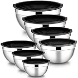 HaWare Lot de 7 saladiers empilables en acier inoxydable