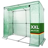 casa pura Botanika Serre à tomates 200 x 77 x 170 cm