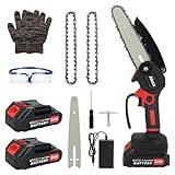 Mini Tronçonneuse 24V avec Batterie 8000mAh, Tronçonneuse