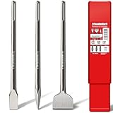 SCHWABENBACH ® SDS Max Lot de 3 burins à carrelage