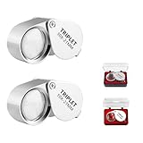 Diffaxy Loupe de bijoutier 10X et 30X - Loupe de poche