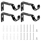 4 supports de tringle à rideaux robustes, réglables