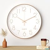 Mesybveo Horloge Murale, 30CM (12 Pouces) Moderne Horloge