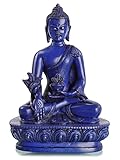 Bouddha médical Bouddha en résine Bleu 13 cm