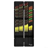 Lot de 12 flotteurs de pêche en matériaux composites