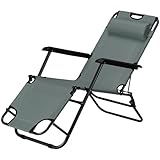 JEMIDI Chaise longue pliante - Transat jardin exterieur