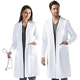 AUYAO Blouse de laboratoire blanche, Manteau de médecin