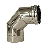Coude 90 cheminée DN 80 tube inox 316