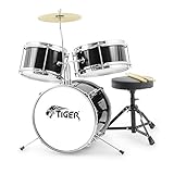 Tiger JDS7-BK Kit de Batterie Acoustique pour débutants